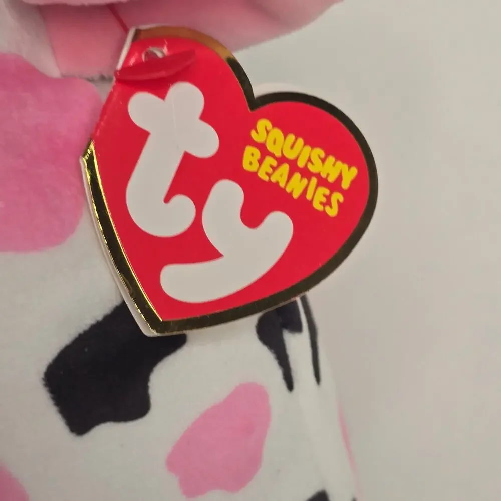 TY Squish-A-Boos Milkshake Cow Plush Stuffed Animal Pillow‎ ​Niche Pink Cute Toy